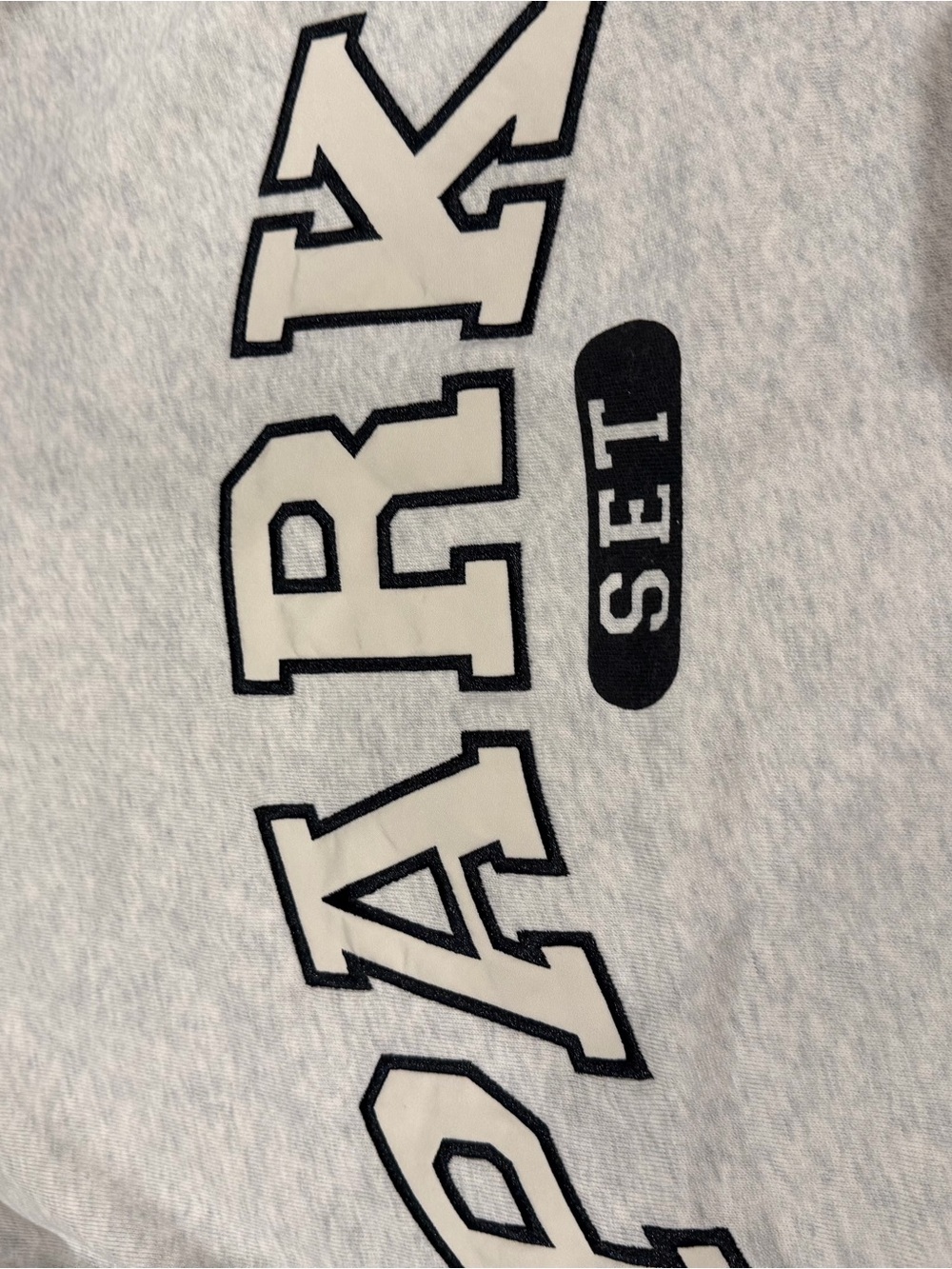 NWT PARKE x SET ACTIVE L/XL Mockneck Women's Light Gray Crewneck Sweatshirt - Picture 5 of 8